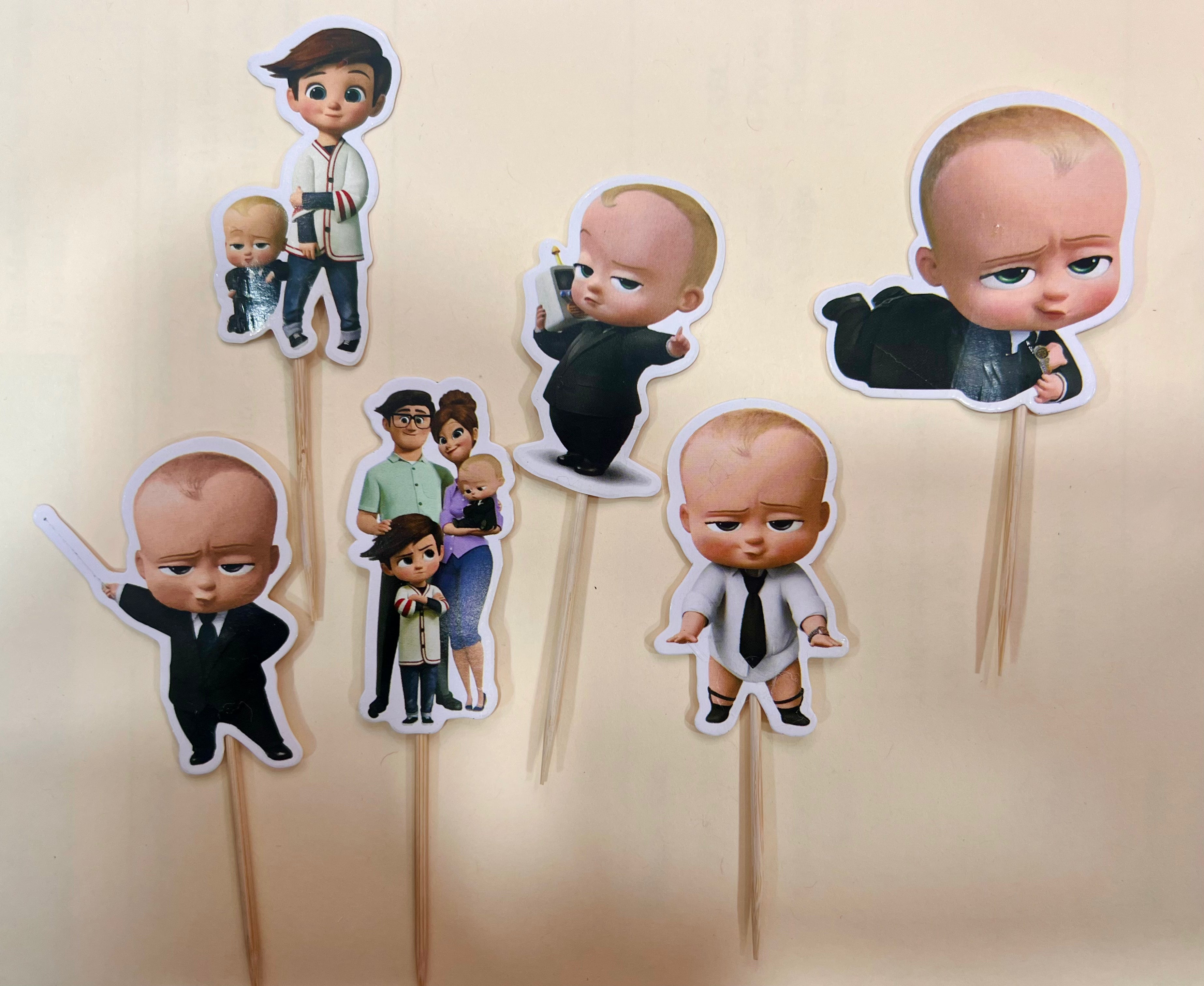 Boss baby cupcake toppers 12pcs