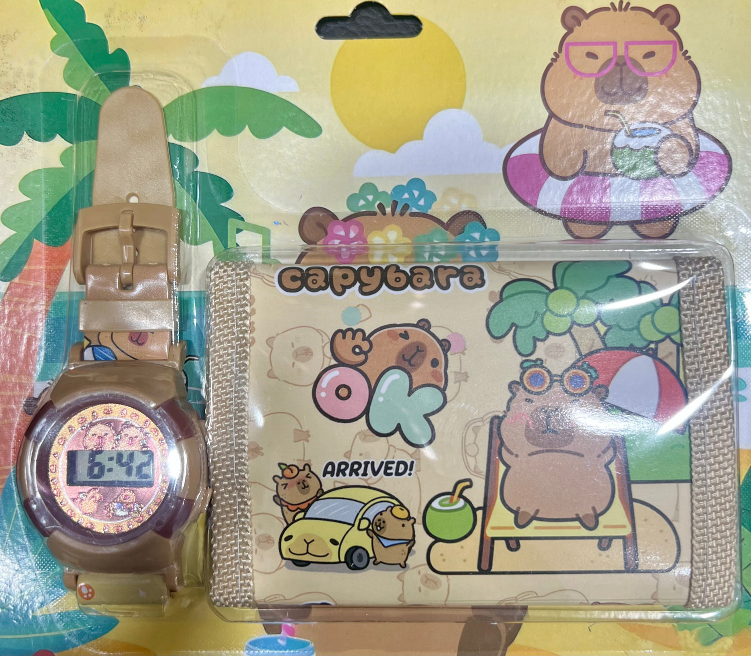 Capybara Wallet and Watch Set 