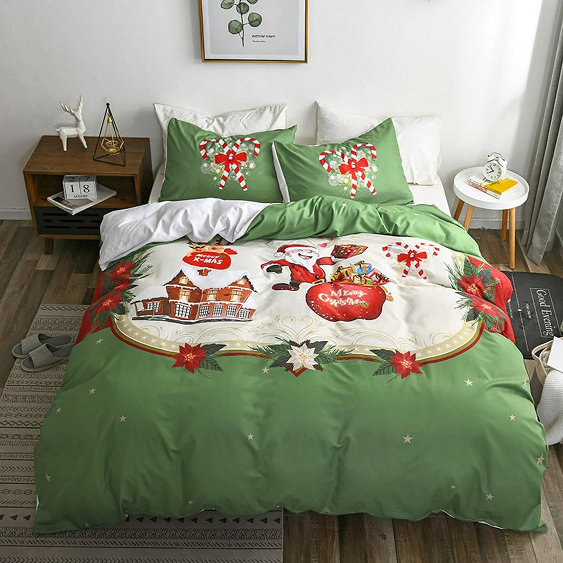 No. 18 Christmas Mrerry Xmas Humor 3pc Comforter set - Preppy Kids (Grand Bazaar)