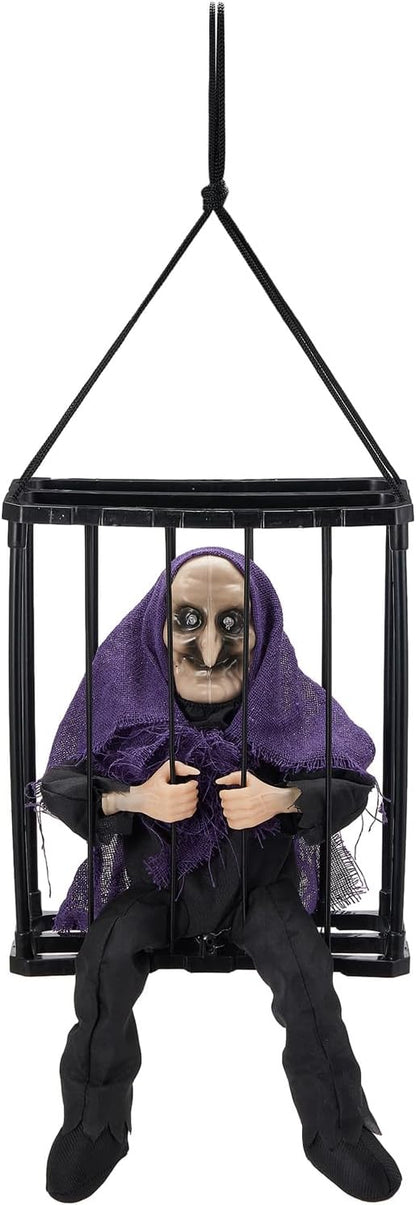 Ghost Prisoner Cage Animated Motion Sensor Halloween decor