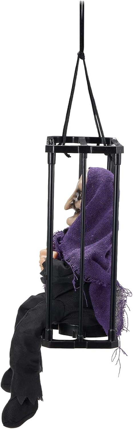 Ghost Prisoner Cage Animated Motion Sensor Halloween decor