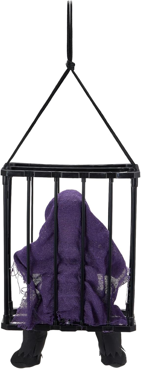 Ghost Prisoner Cage Animated Motion Sensor Halloween decor