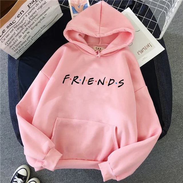 Friends Hoodie Fleece Pink