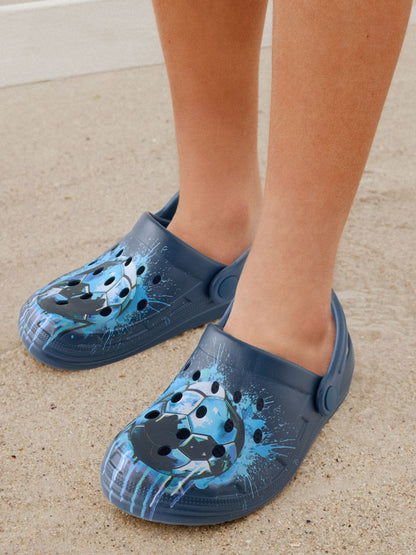 Next UK Blue Football Clogs