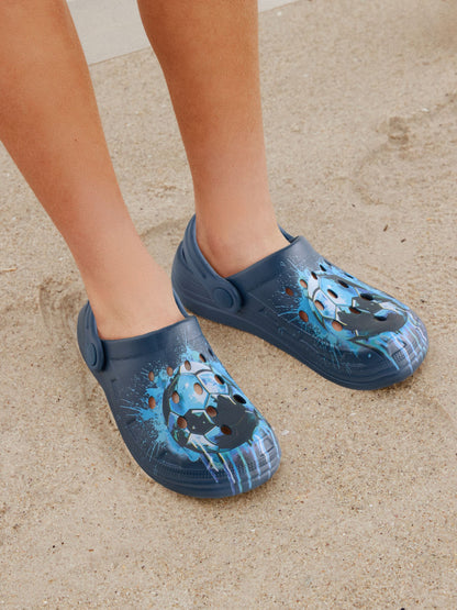 Next UK Blue Football Clogs