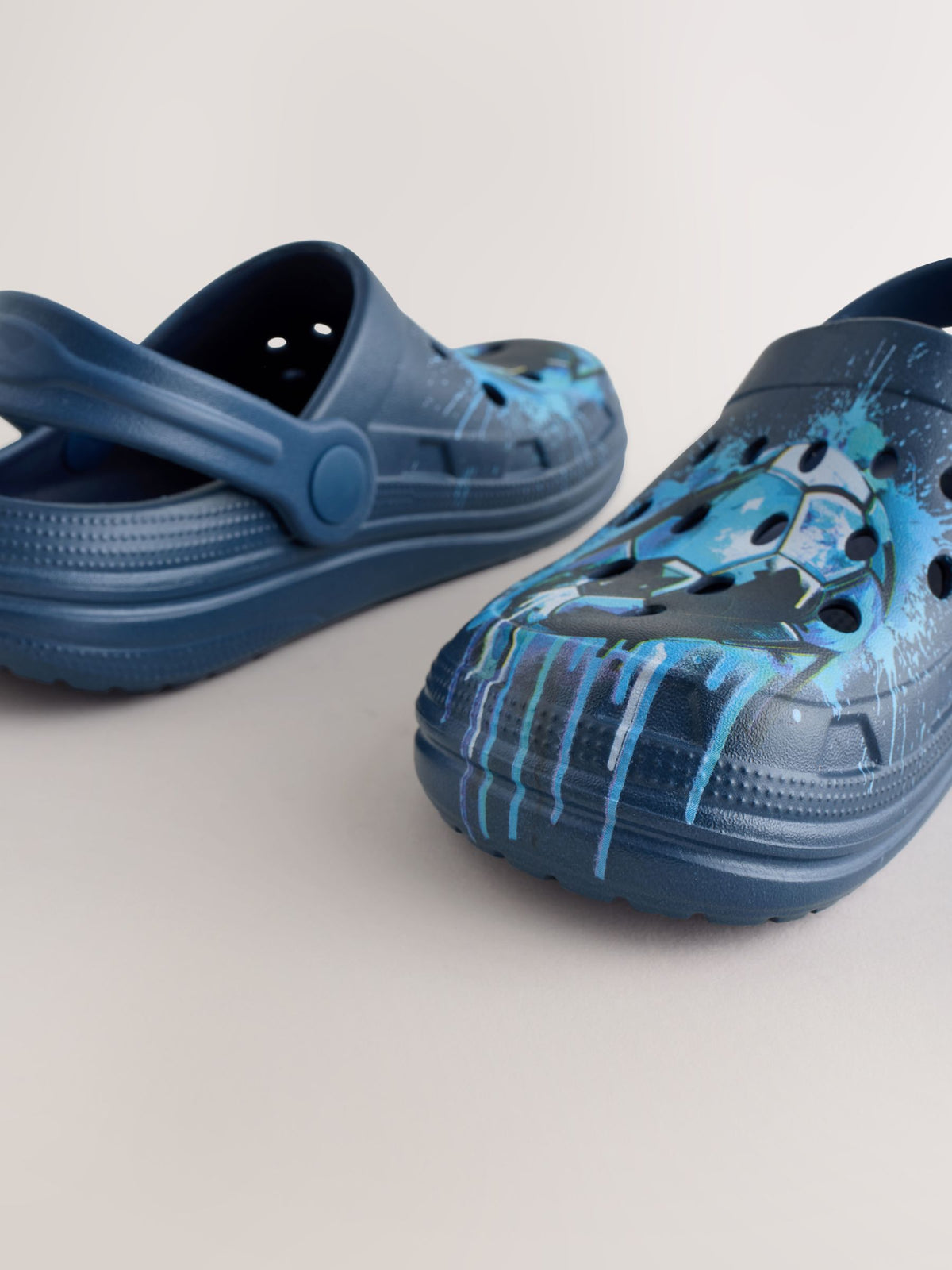 Next UK Blue Football Clogs