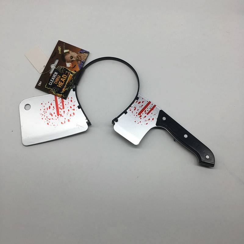 Halloween Horror Headband,Realistic Bloody Cleaver,Scissors,Saw Blade Hair Bands Halloween Costume Party Supplies