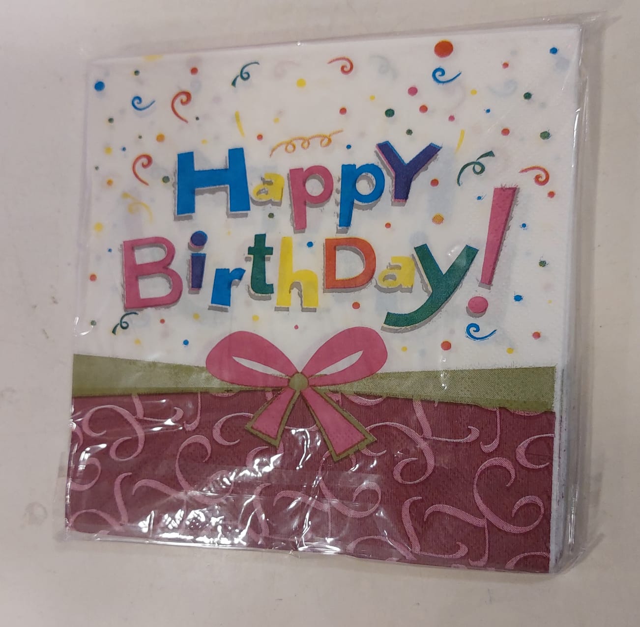 Happy Birthday confetti napkins design Disposable (20pcs)