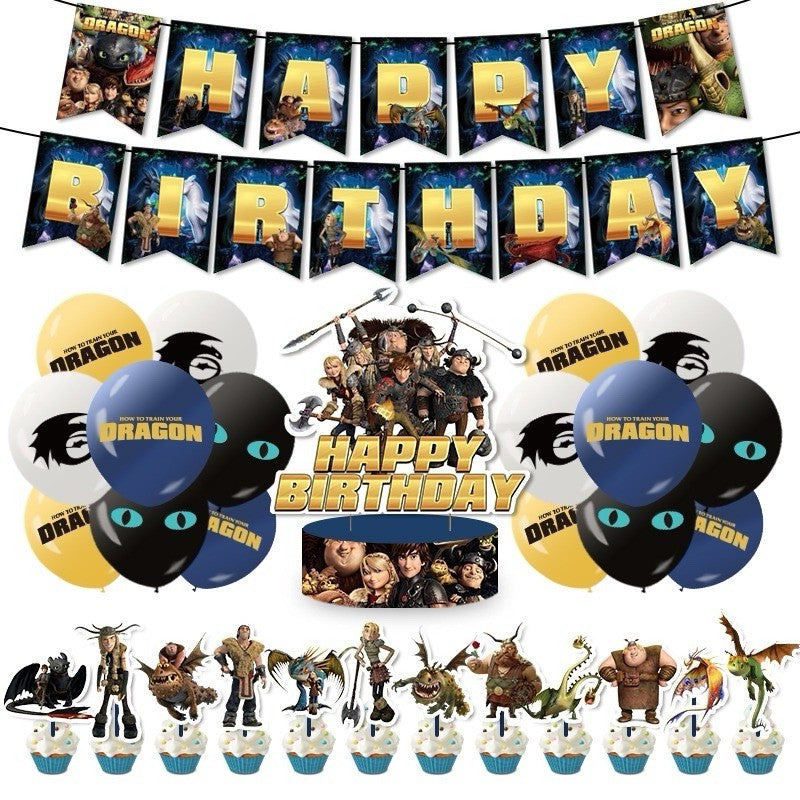 How to Train A Dragon Party Decorations Package