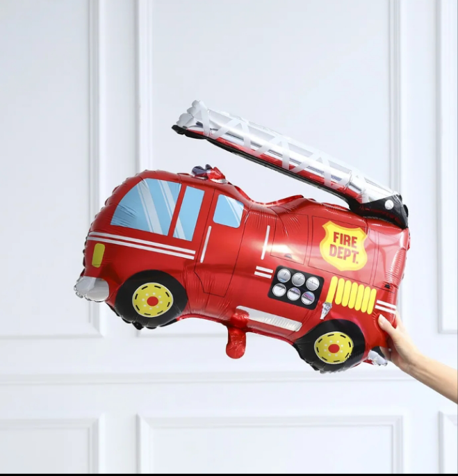 Fire Truck 40 inch Foil Balloon