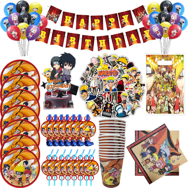 Naruto Mini fighter crew Party Decorations package - Preppy Kids (Grand Bazaar)