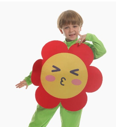 Red flower kids costume