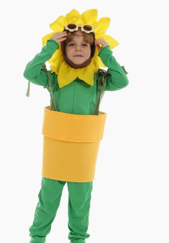 Sunflower flowerpot kids Costume
