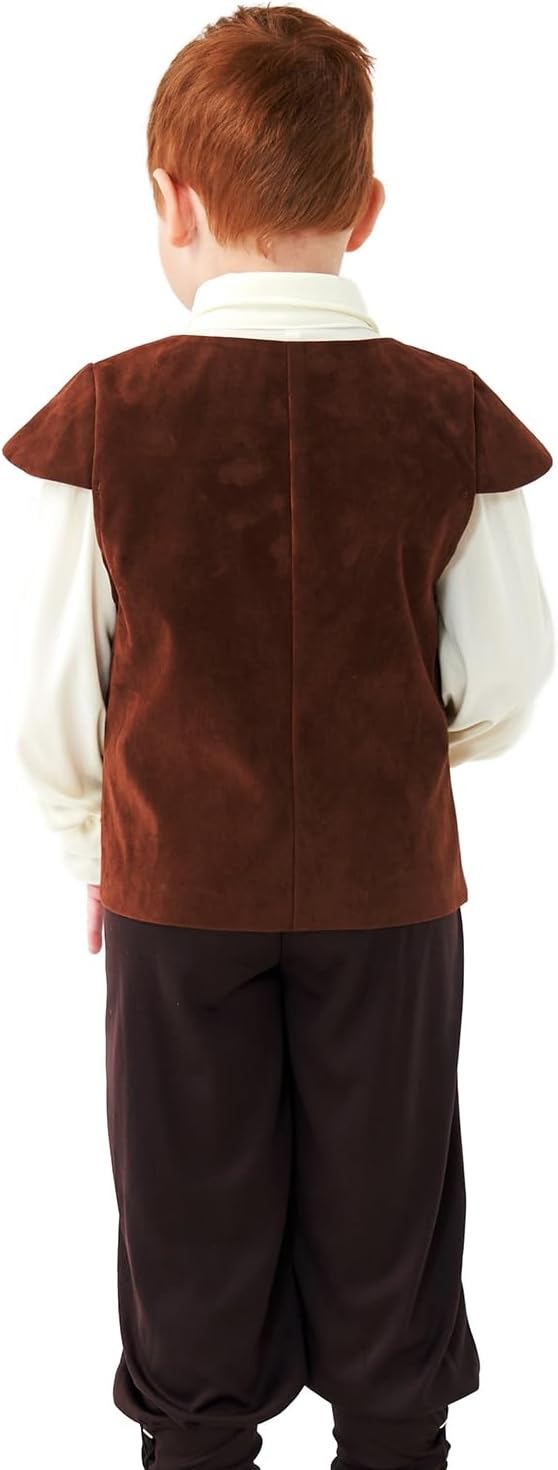 Boys Medieval Renaissance Costume Pirate Shirts Vest Knight Outfit Victorian Squire Halloween Cosplay