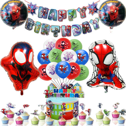 Spidey and His Amazing Friends Party Package with Backdrop 