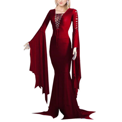 Morticia Addams Halloween Cosplay Gothic Costume