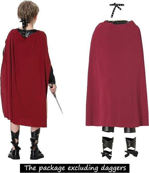 Kids boys Roman Soldier Costume,Deluxe Warrior Costume Boys Girls,Renaissance Knight Set Kid,Gladiator Outfit Kid