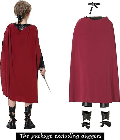 Kids boys Roman Soldier Costume,Deluxe Warrior Costume Boys Girls,Renaissance Knight Set Kid,Gladiator Outfit Kid