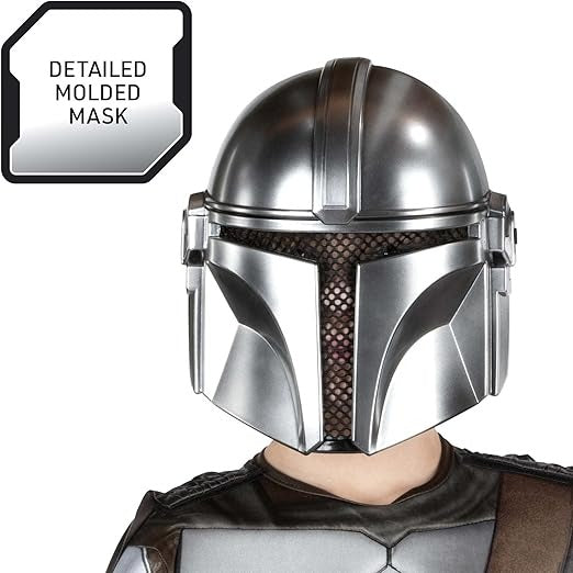 STAR WARS Boys Deluxe Mandalorian Costume, Kids Halloween Costume
