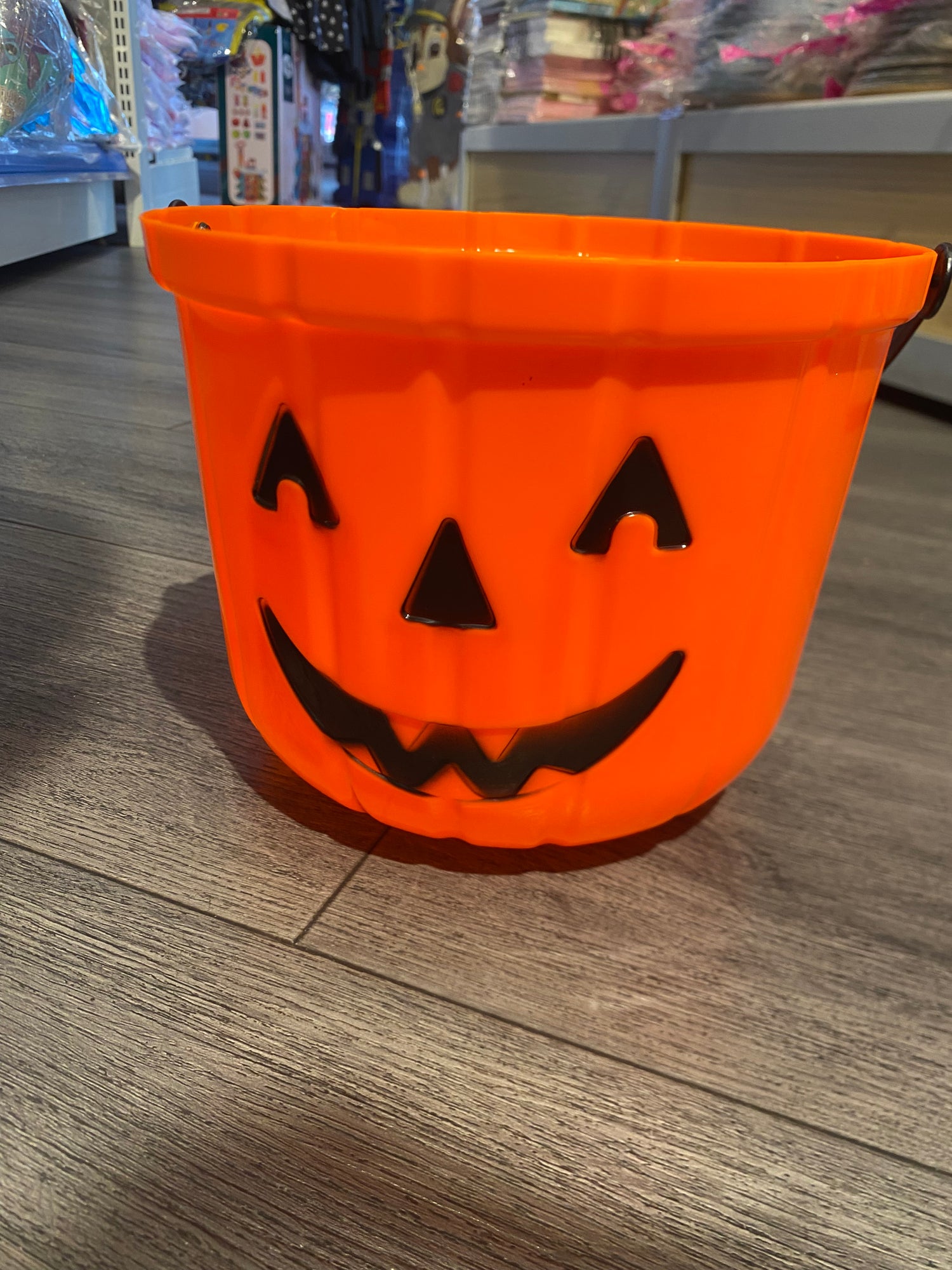 Orange Halloween  Pumpkin bucket Trick or Treat