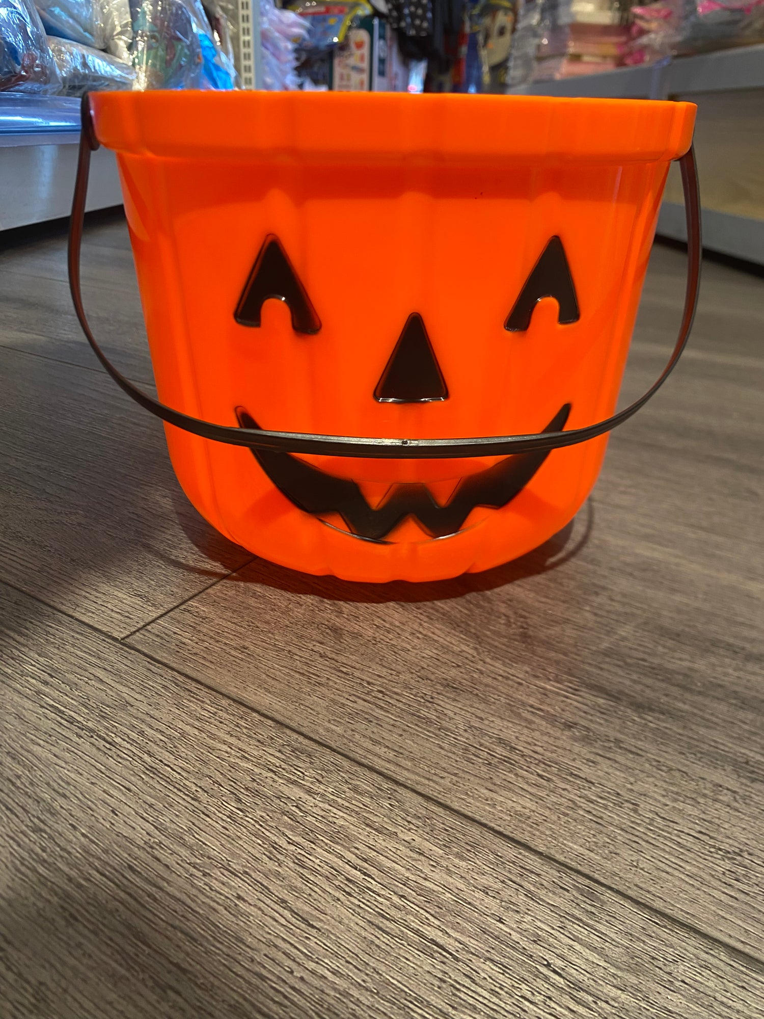 Orange Halloween  Pumpkin bucket Trick or Treat