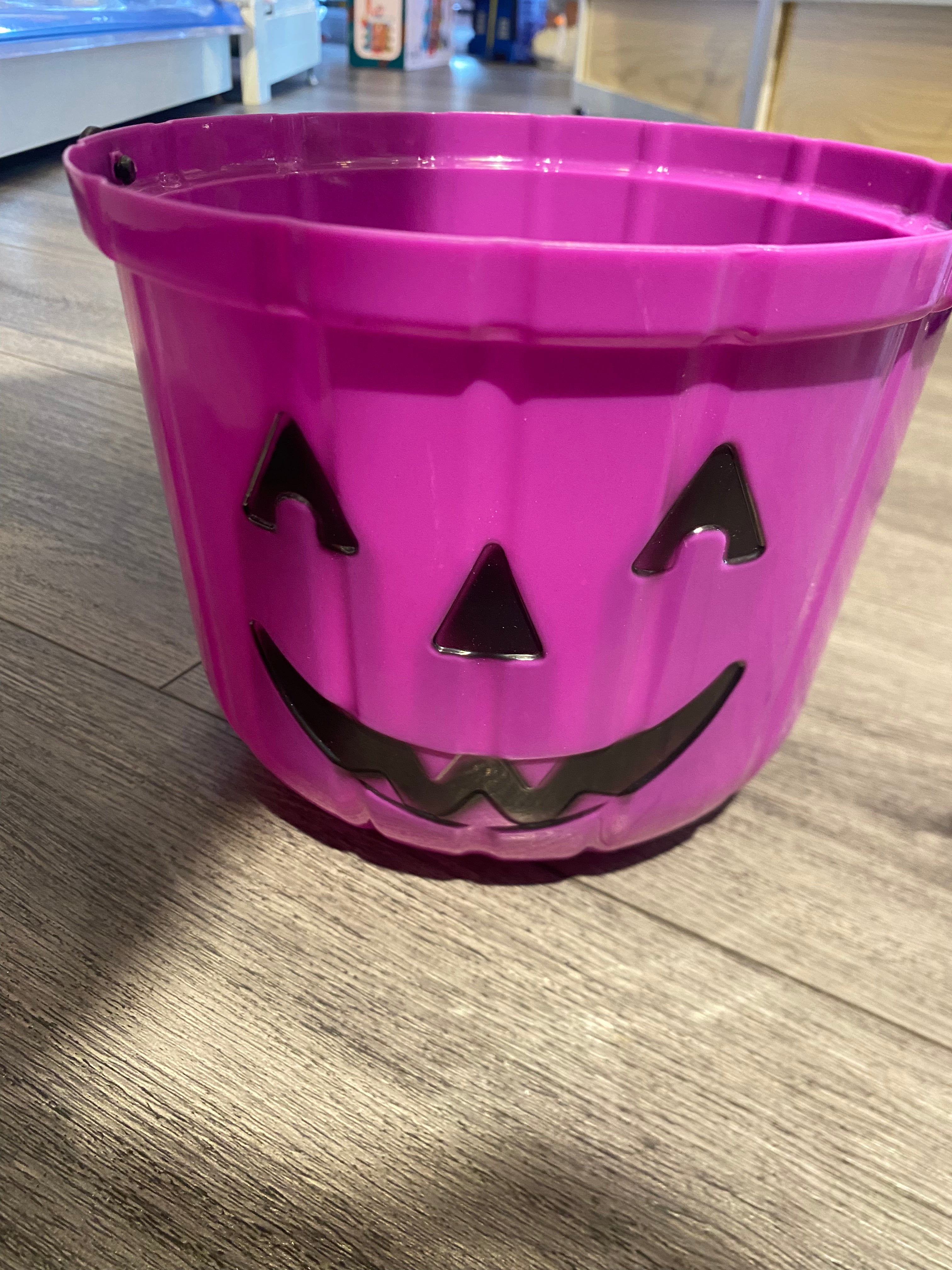 Purple Halloween  Pumpkin bucket Trick or Treat