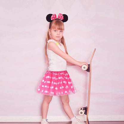 Minnie polka dots headband and tutu set