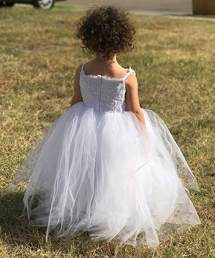 Wedding Flower Girls Lace Ball Gown/First Communion Dress