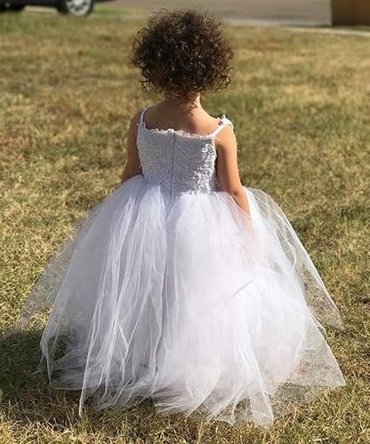 Wedding Flower Girls Lace Ball Gown/First Communion Dress