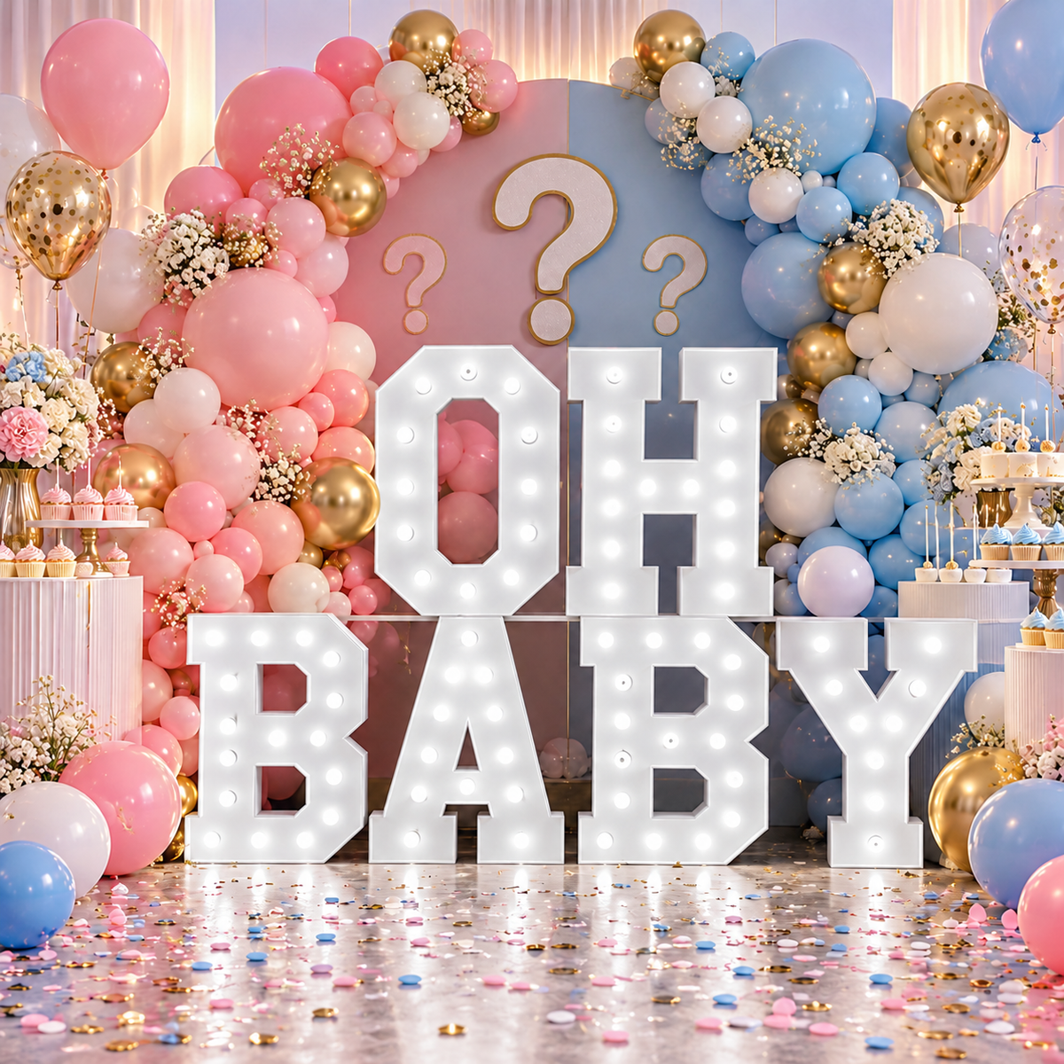 OH BABY 4ft Marquee Letters.