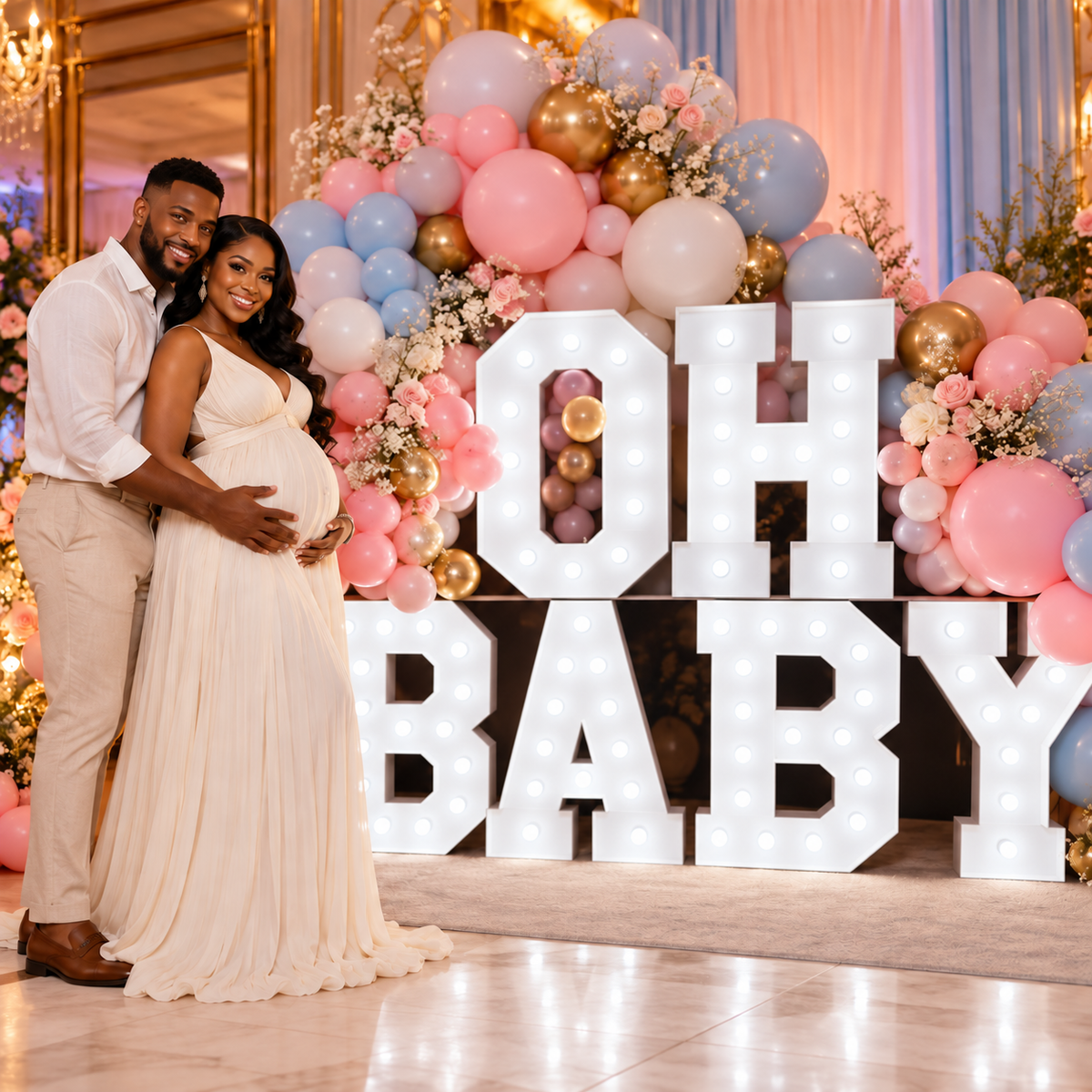 OH BABY 4ft Marquee Letters.