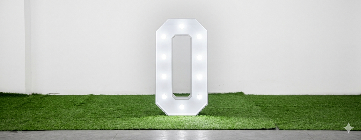Marquee Number White Rental