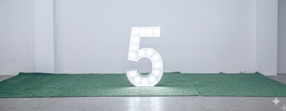 Marquee Number White Rental