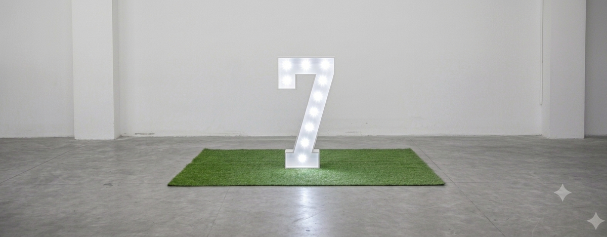 Marquee Number White Rental