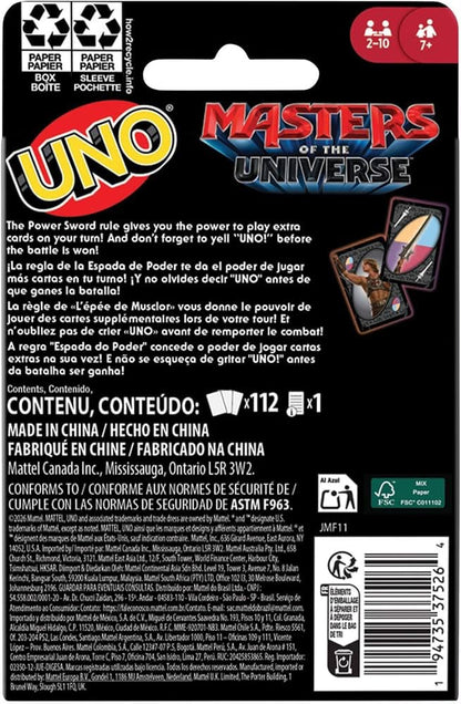 Masters of the Universe UNO cards