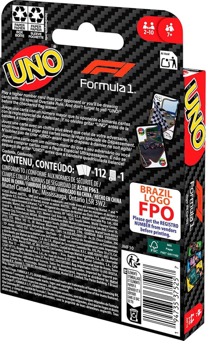 Formula 1 UNO cards