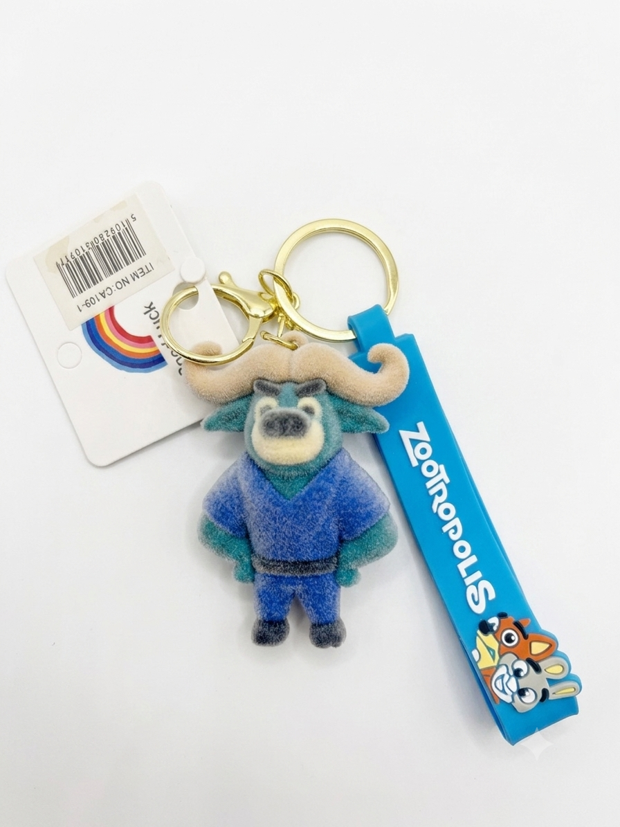 Fuzzy ZooTopia Keychain