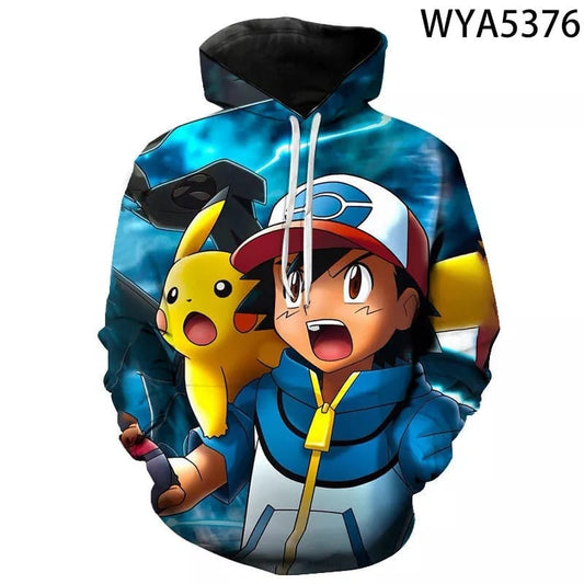 Pokemon Hoodie Pullover with Pikachu