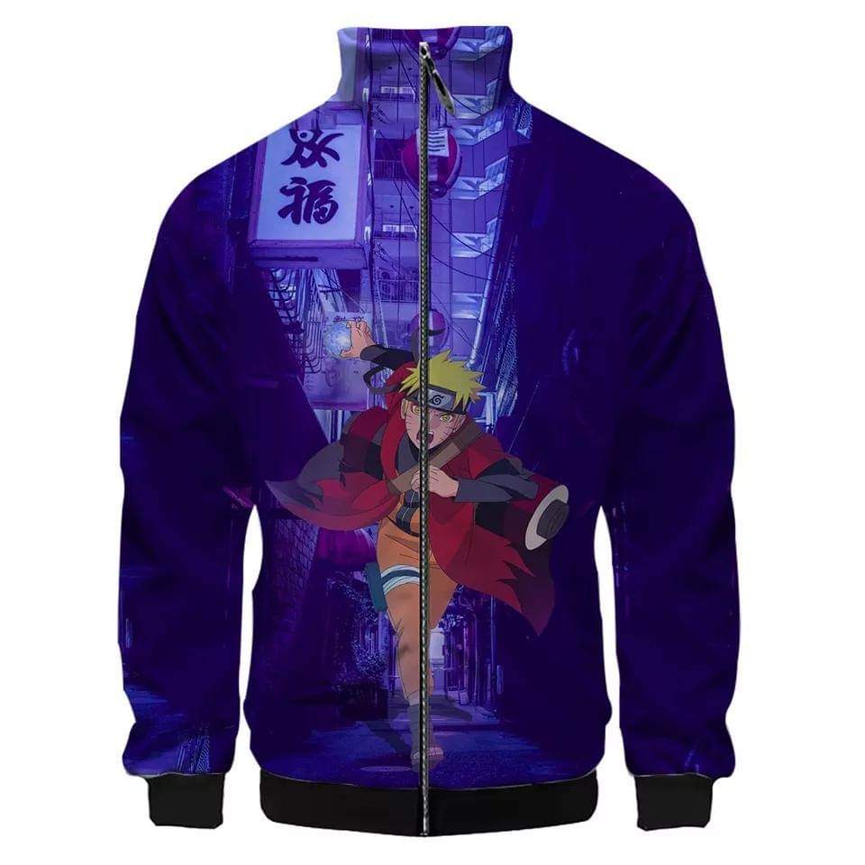 Naruto Ultimate PURPLE 3D Sweater (Zipper)