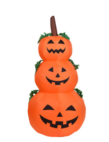 Pumpkin Holiday Pumpkin Head Inflatable with LED Lights Decoration for Outdoor Yard Garden Lawn