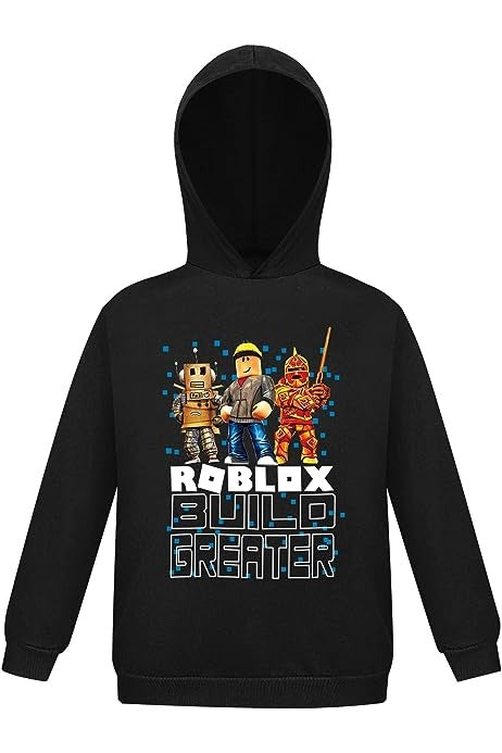 Roblox Build Greater Black Hoodie  (Thick Fleece) - Preppy Kids (Grand Bazaar)