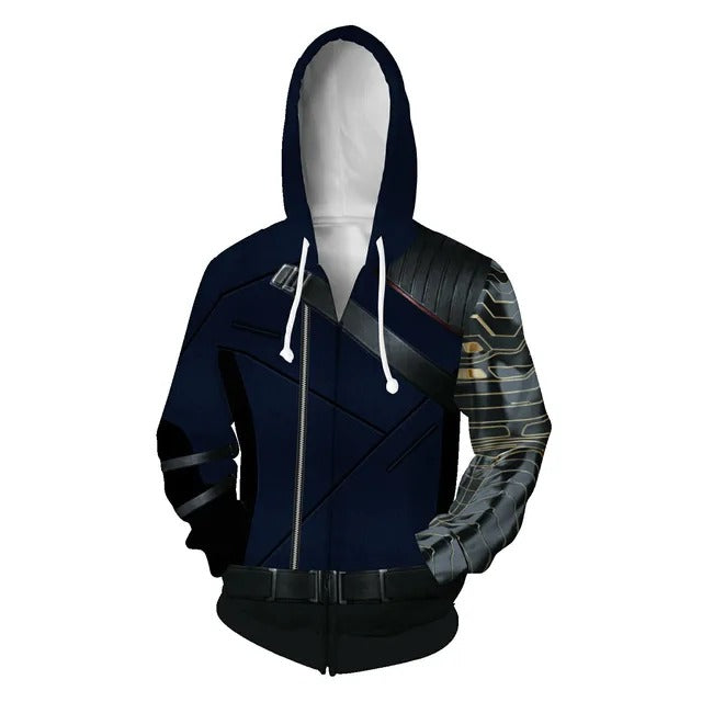 Avengers Winter Soldier  Hoodie (Zipper)