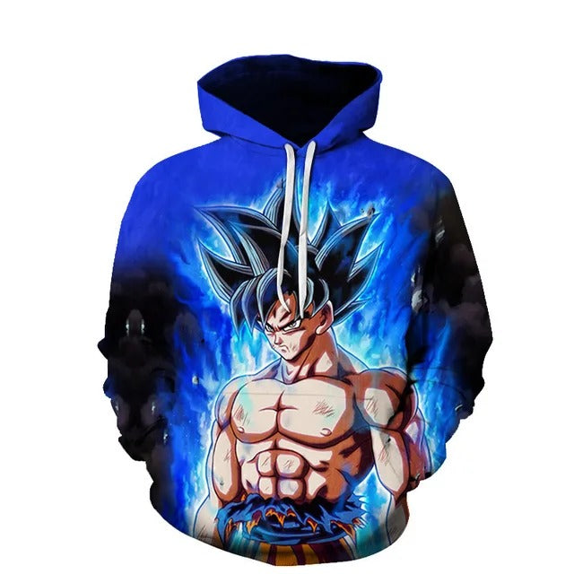 Dragon Ball Z Goku Blue Zipper Hoodie