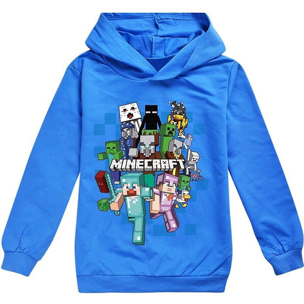 Minecraft Blue Hoodie Fleece