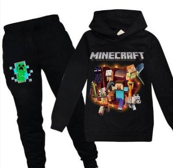 Minecraft Steve Black Track Suit