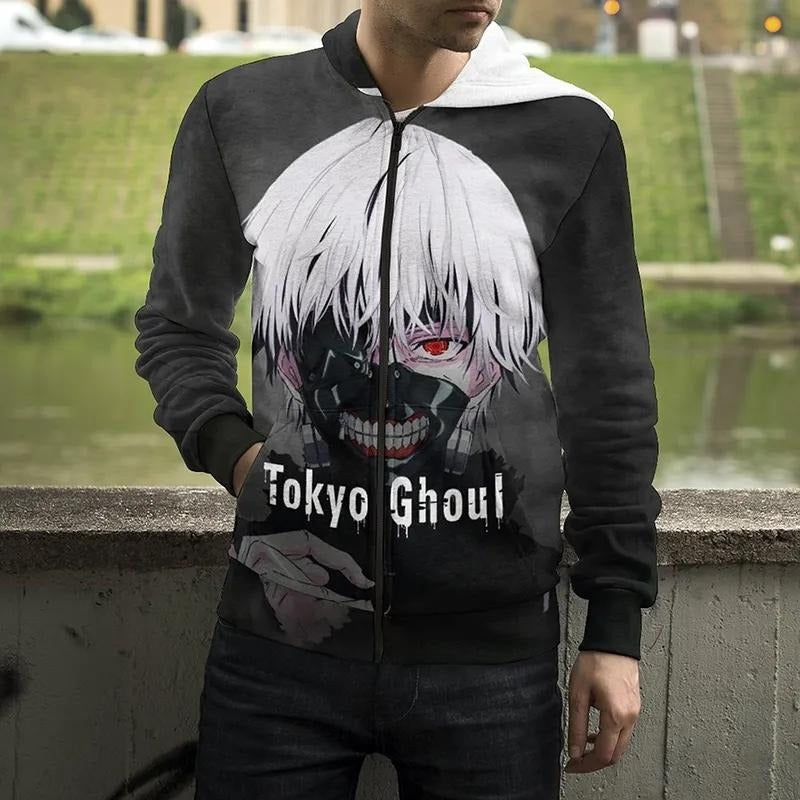 Tokyo Ghoul 3D Zipper  Hoodie