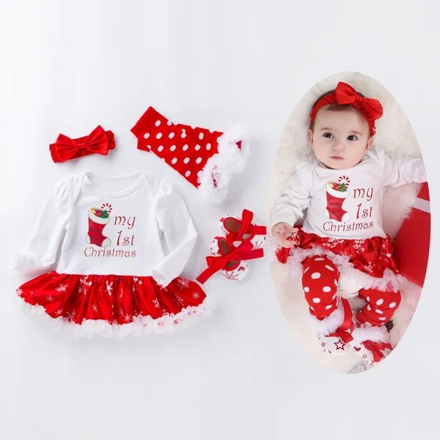 My 1st Christmas Girls Outfit