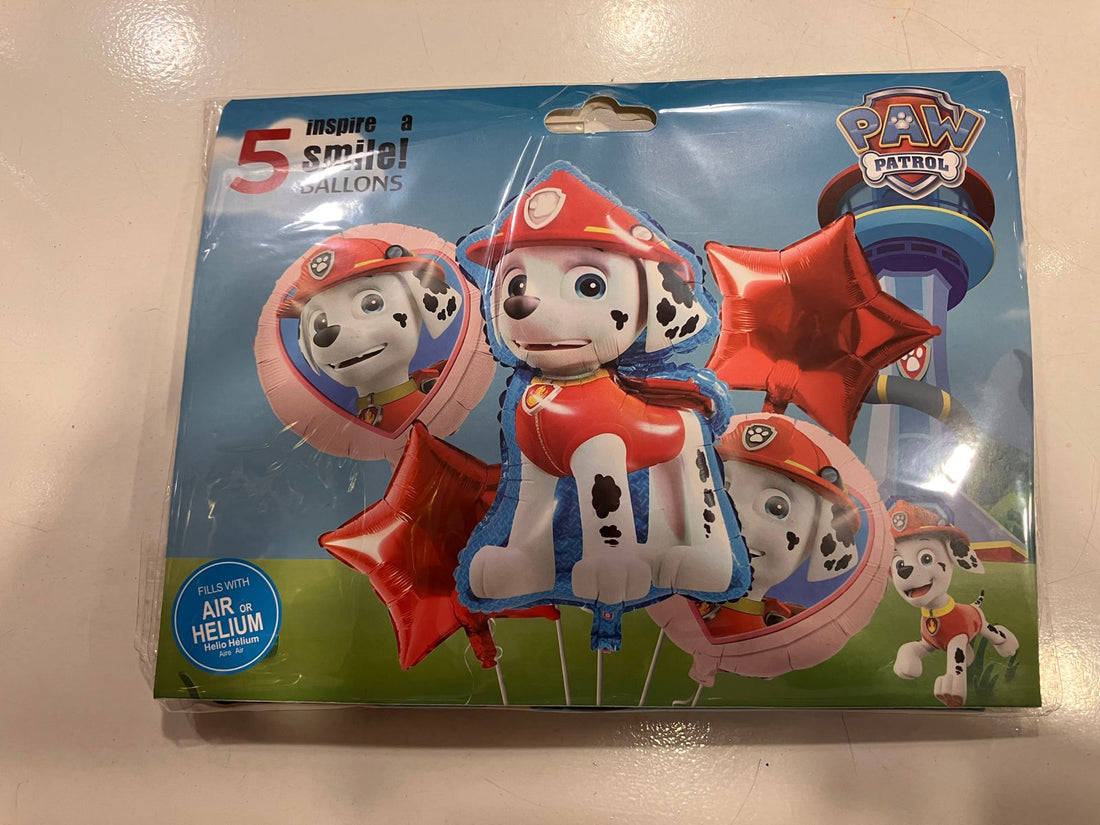 Paw Patrol 5pc foil Balloon set