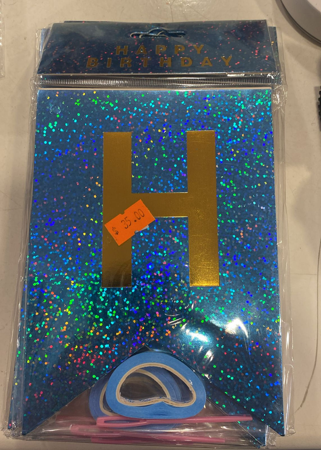 HBD Glitter (Sky blue Happy Birthday Banner - Preppy Kids (Grand Bazaar)