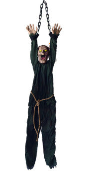 Hanging Shaking Writhing Zombie Halloween Props